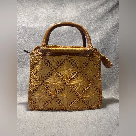 Fossil Wicker Straw Mini Tote - Picture 2 of 12